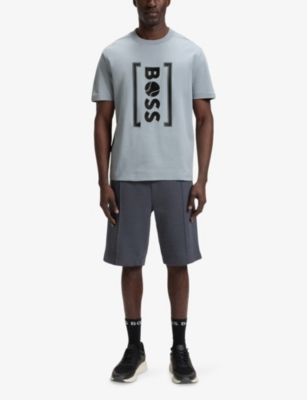 BOSS: Logo-Print Short-Sleeve Cotton T-Shirt