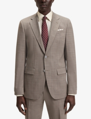 BOSS: Micro Monogram-Pattern Silk-Blend Tie