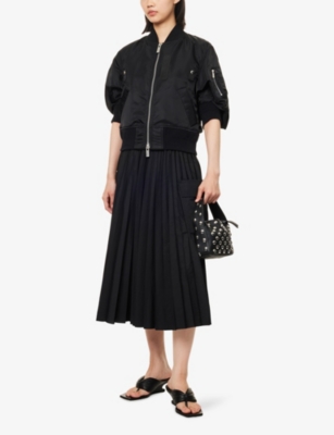 SACAI: Regular-Fit Puffed-Short-Sleeves Shell Jacket