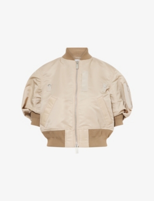SACAI: Regular-Fit Puffed-Short-Sleeves Shell Jacket
