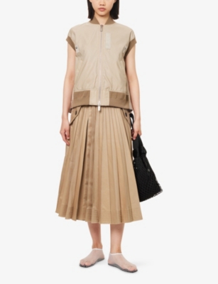 SACAI: Relaxed-Fit Round-Neck Shell Vest