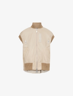 SACAI: Relaxed-Fit Round-Neck Shell Vest
