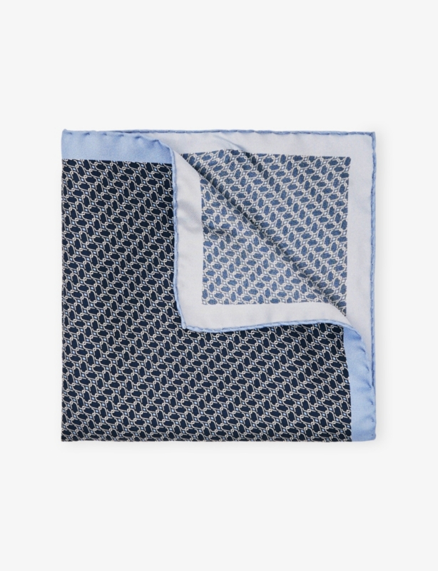 Ottavio Graphic-Print Silk Pocket Square