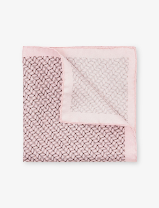 Ottavio Graphic-Print Silk Pocket Square