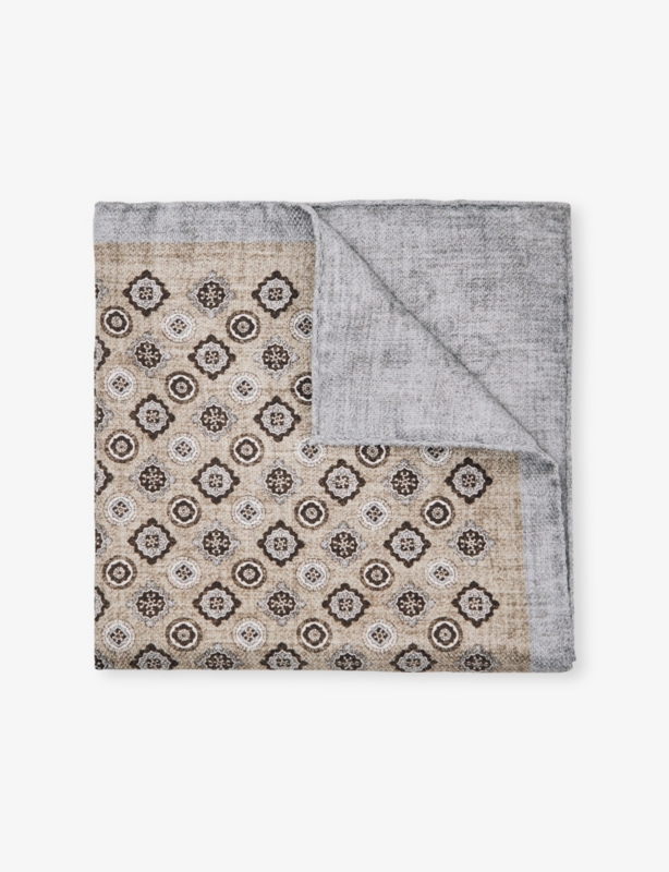 Costanzo Medallion and Paisley-Print Silk Pocket Square
