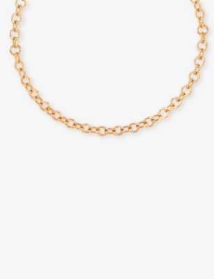 ASTRID & MIYU: Molten Link 18ct Yellow Gold-Plated Brass Chain Necklace