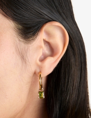 ASTRID & MIYU: August Birthstone 14ct Yellow-Gold Plated Sterling-Silver And Olivine Charm