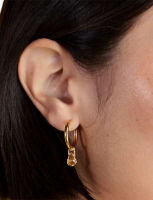 ASTRID & MIYU: November Birthstone 18ct Yellow Gold-Plated Sterling-Silver And Citrine Charm