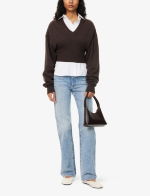 Khaite Womens Bryce Stretch Danielle Straight-leg High-rise Jeans