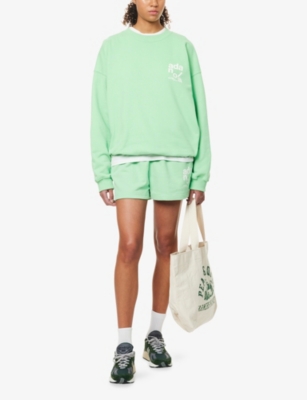 Adanola Cotton Logo Sweatshirt In Green