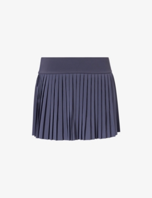 ADANOLA: Pleated Tennis Woven Mini Skirt