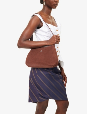 VIVIENNE WESTWOOD: Kate Suede Shoulder Bag