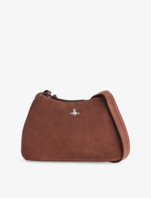VIVIENNE WESTWOOD: Kate Suede Shoulder Bag