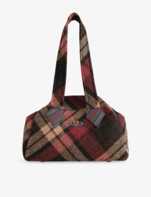 Vivienne Westwood Mens Aw25-light Check Archive Tartan Wool Handbag