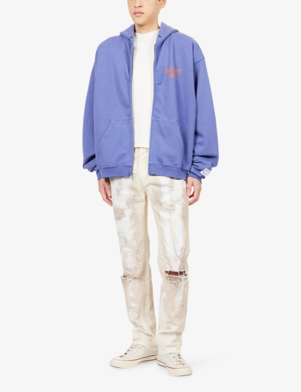 90's GD Logo Relaxed-Fit Cotton-Jersey Hoodie