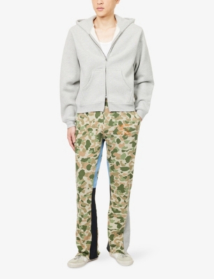 GALLERY DEPT: Camouflage Flared Cotton Jogging Bottoms