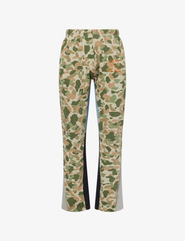 Camouflage Flared Cotton Jogging Bottoms