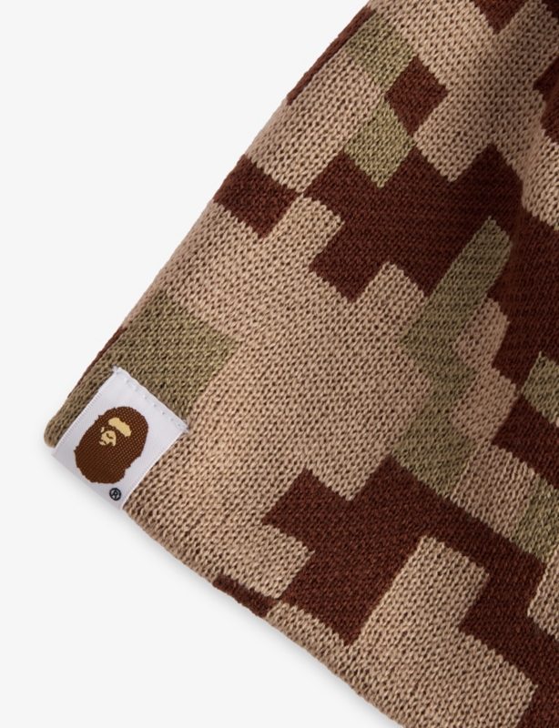 A Bathing Ape X Kazuki Camo Knitted Beanie