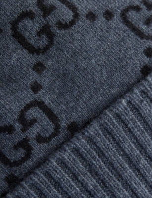 GUCCI: GG Monogram Cashmere Knitted Hat