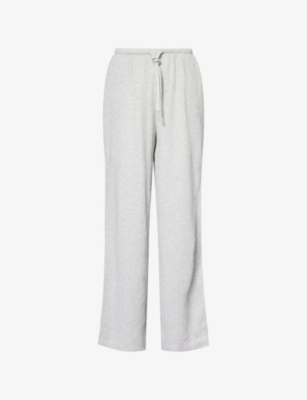 ADANOLA: Waffle Straight-Leg Cotton-Jersey Trousers