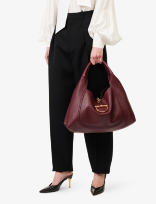 Gucci Womens Rosso Ancora Softbit Leather Shoulder Bag In Red