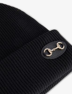 Gucci Stylish Hat With Folded Brim And Metal Hardware In Black