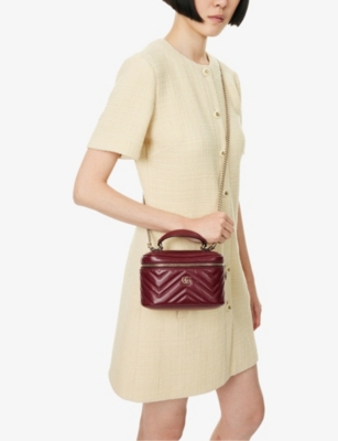 Gucci Mini Vanity Bag Gg Marmont Rosso Ancora Women