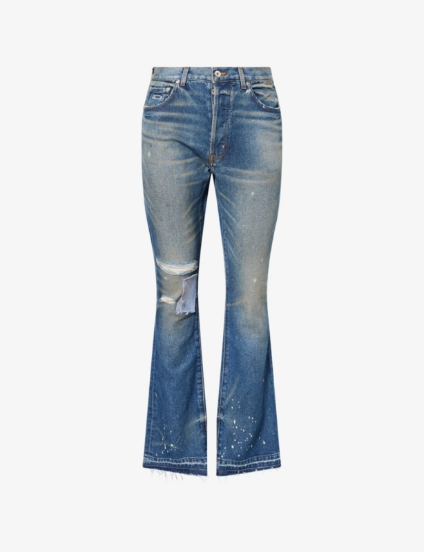 Dagger Bootcut-Leg Denim Jeans