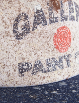 Gallery Dept. Mens Navy / White Alex Hand-paint Woven Baseball Cap In Blue