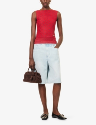 HOUSE OF SUNNY: Layer Polka-Dot Stretch-Woven Vest