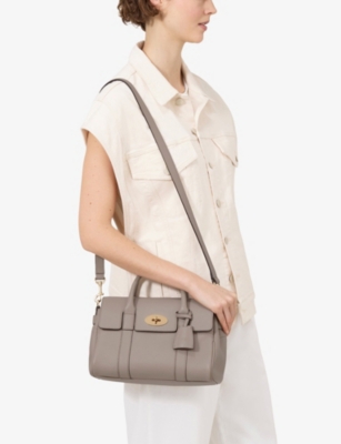 MULBERRY: Bayswater Grained Leather Satchel
