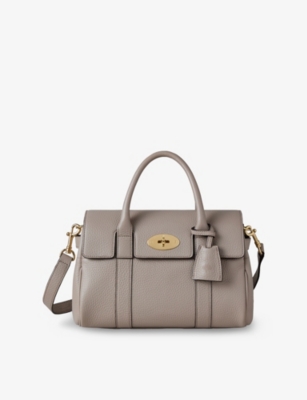 MULBERRY: Bayswater Grained Leather Satchel