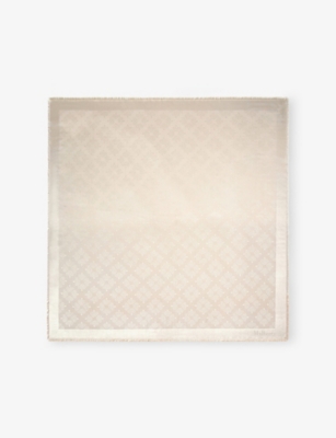 MULBERRY: Mulberry Tree Square Cotton-Silk Blend Scarf