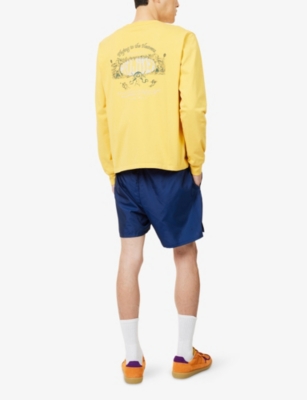 Palmes Mens Yellow Angles Graphic -print Cotton-jersey Top In Yellow