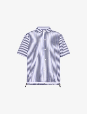 SACAI: Striped Loose-Fit Cotton Shirt