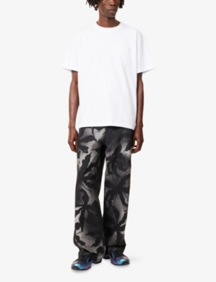 SACAI: Patch-Pocket Side-Zip Cotton T-Shirt