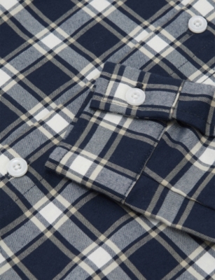 REISS: Bailes Checked Long-Sleeve Cotton Shirt 3-9 Years