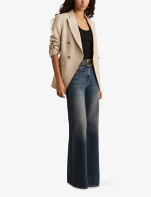 REISS: Violet Ribbed Stretch-Cotton Vest