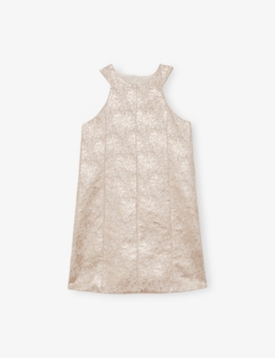 REISS: Celia Metallic-Jacquard Woven Mini Dress 9-13 Years