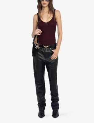 ZADIG&VOLTAIRE: Nora Frayed-Hem Cashmere Tank Top