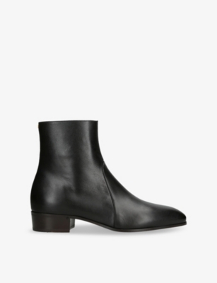 VALENTINO GARAVANI: Pat Leather Ankle-Boots