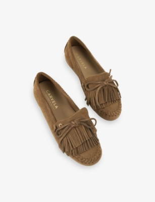 Carvela Womens Camel Nila Suede Loafers Eur 40 / 7 Uk In Brown