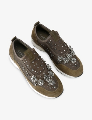 CARVELA: Tempo Jewel Slip-On Woven Trainers