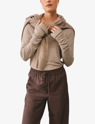 THE WHITE COMPANY: Ribbed Long-Sleeve Jersey Top