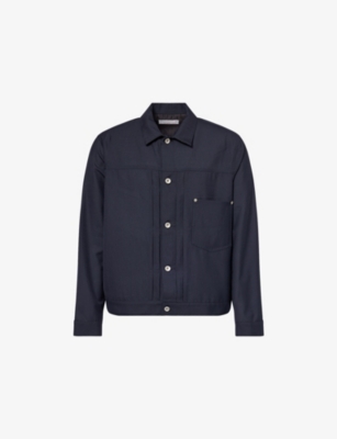SACAI: Patch-Pocket Boxy-Fit Wool-Blend Jacket
