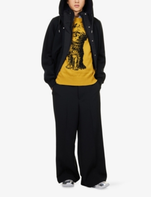 SACAI: Sponge Relaxed Cotton-Nylon Blend Hoody