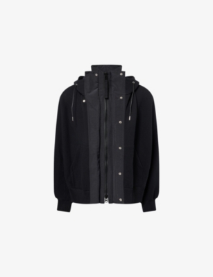 SACAI: Sponge Relaxed Cotton-Nylon Blend Hoody