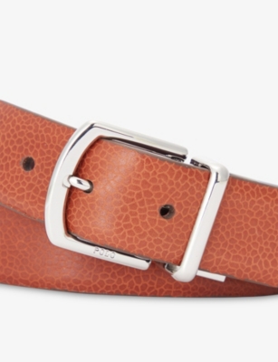 Polo Ralph Lauren Mens Cog/bur Logo-embossed Reversible Leather Belt