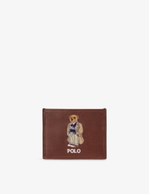 POLO RALPH LAUREN: Polo Bear Leather Card Holder