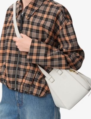 Loewe Womens Light Ghost Hammock Compact Leather Top-handle Bag